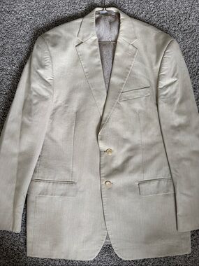 Men's Chaps tan Blazer - Classic Two-Button Sport Coat and pants